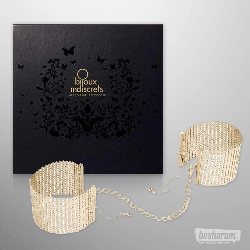 Bijoux Indiscrets Desir Metallique Metallic Mesh Handcuffs - Image 4