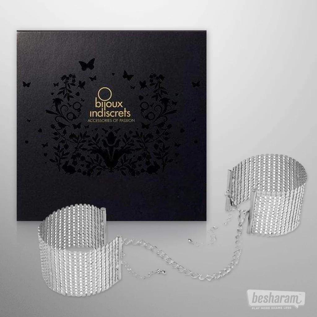 Bijoux Indiscrets Desir Metallique Metallic Mesh Handcuffs - Image 6