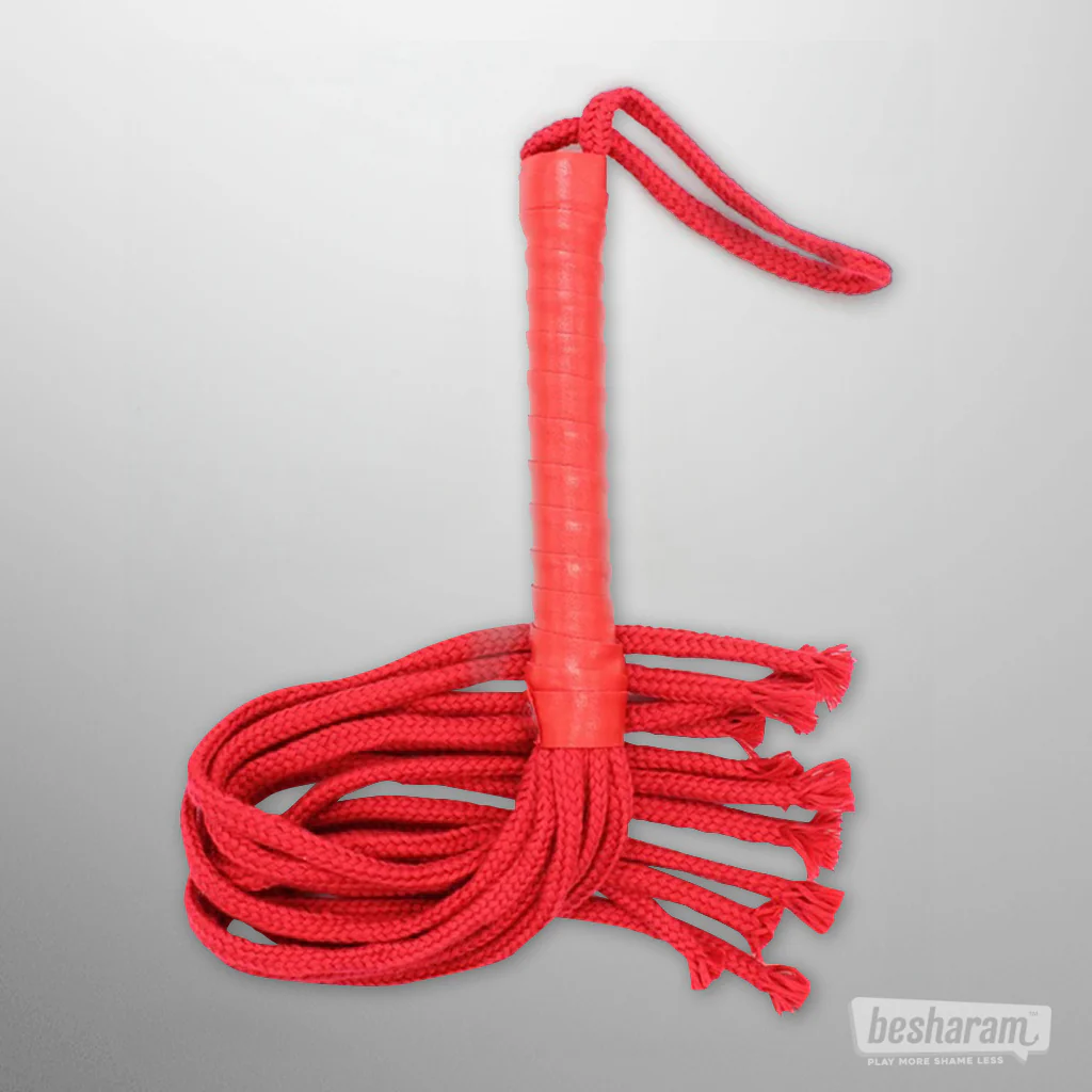Sex & Mischief Red Rope Flogger - Image 3
