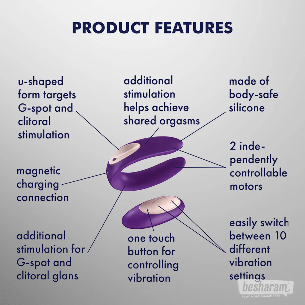 Satisfyer Partner Plus Couples Vibrator w Remote Control - Image 3
