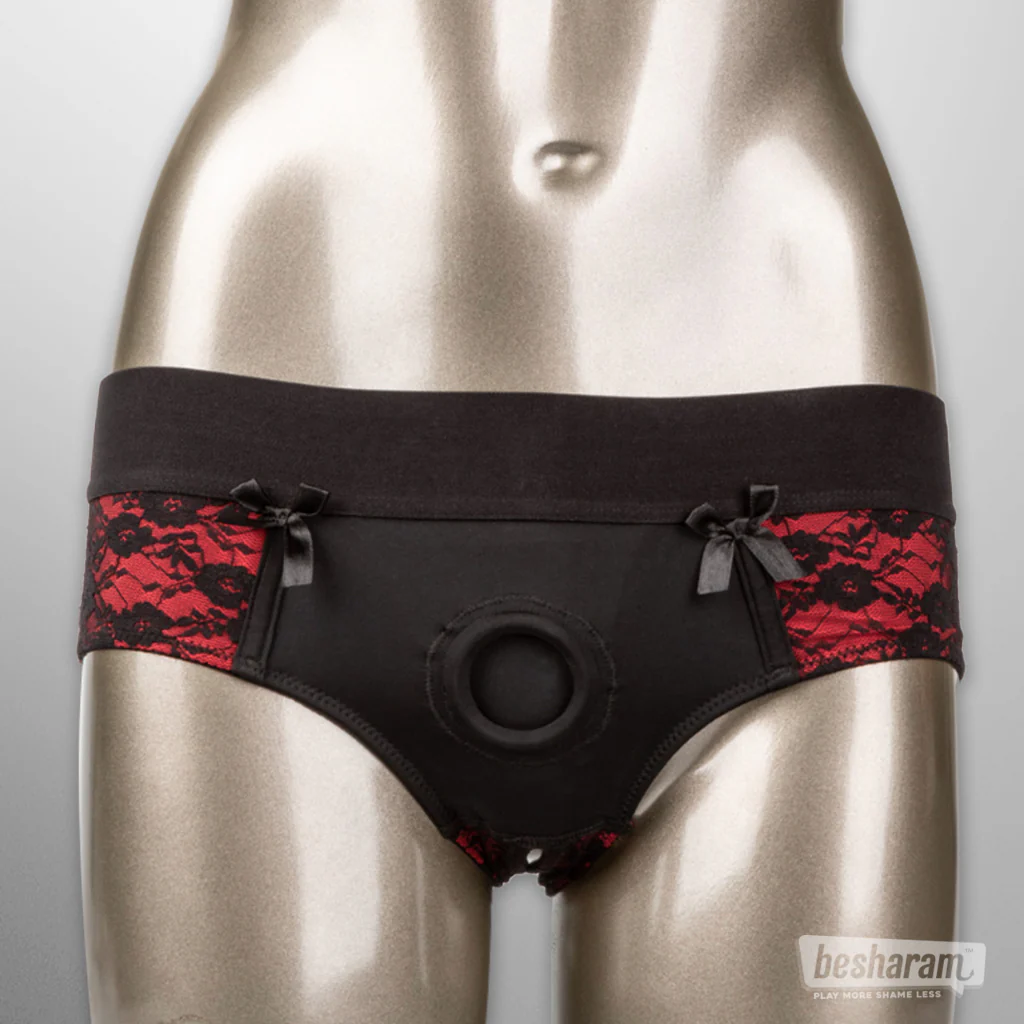 Scandal Crotchless Panty Set & Strap-on - Image 3